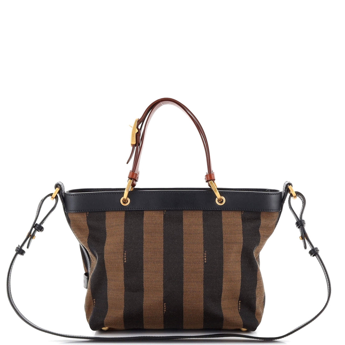 Fendi FENDI Pequin Convertible Tote Canvas Small