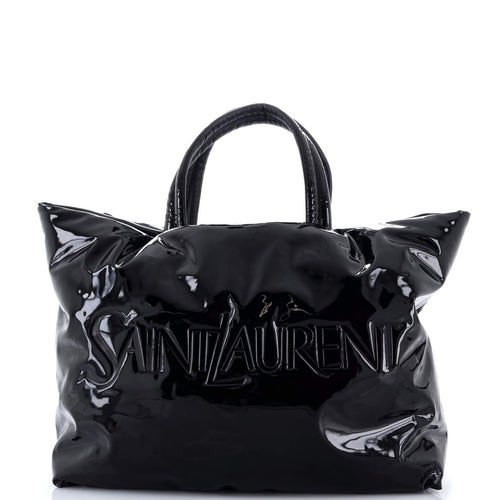 Logo Tote Padded Patent Leather Maxi