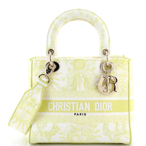 Lady D-Lite Bag Embroidered Canvas Medium