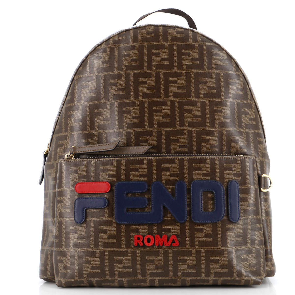 Fendi FENDI Mania Logo Backpack Zucca Coated Canvas Medium