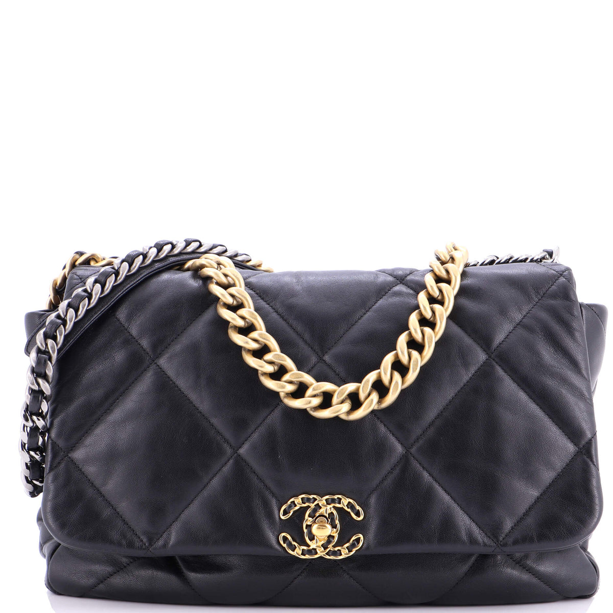 Chanel CHANEL 19 Flap Bag Quilted Leather Maxi