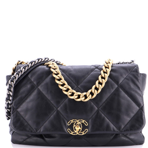 CHANEL 19 Flap Bag Quilted Leather Maxi