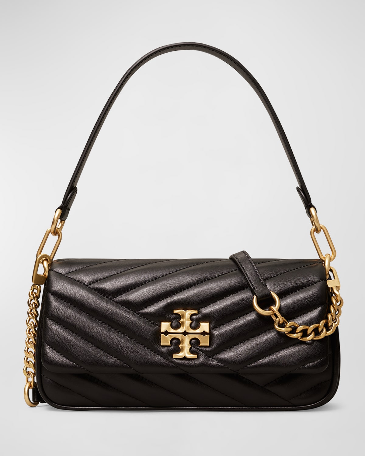 Tory Burch Kira Small Chevron-Quilt Flap Shoulder Bag