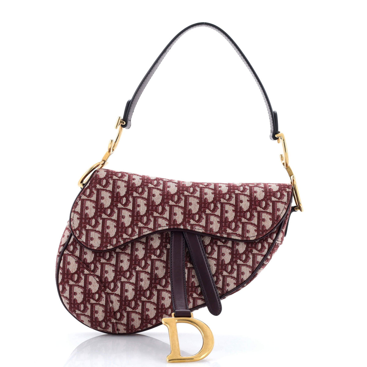 Christian Dior Saddle Handbag Oblique Canvas Medium