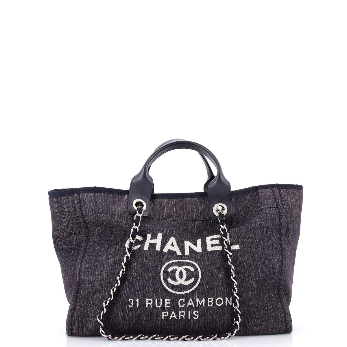 Chanel CHANEL Deauville Tote Denim Medium