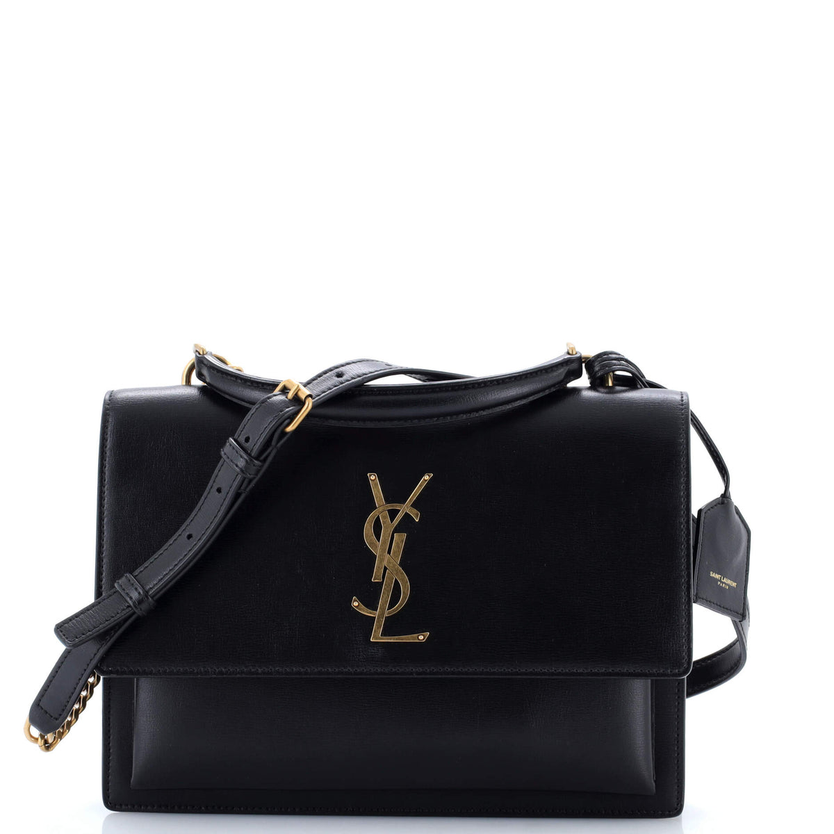 Saint Laurent Sunset Top Handle Shoulder Bag Leather Medium
