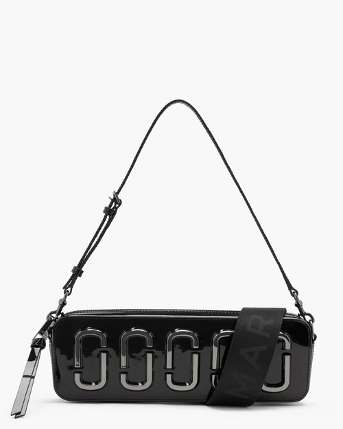 Marc Jacobs Snapshot E/W Shoulder Bag In Dtm Patent in Black