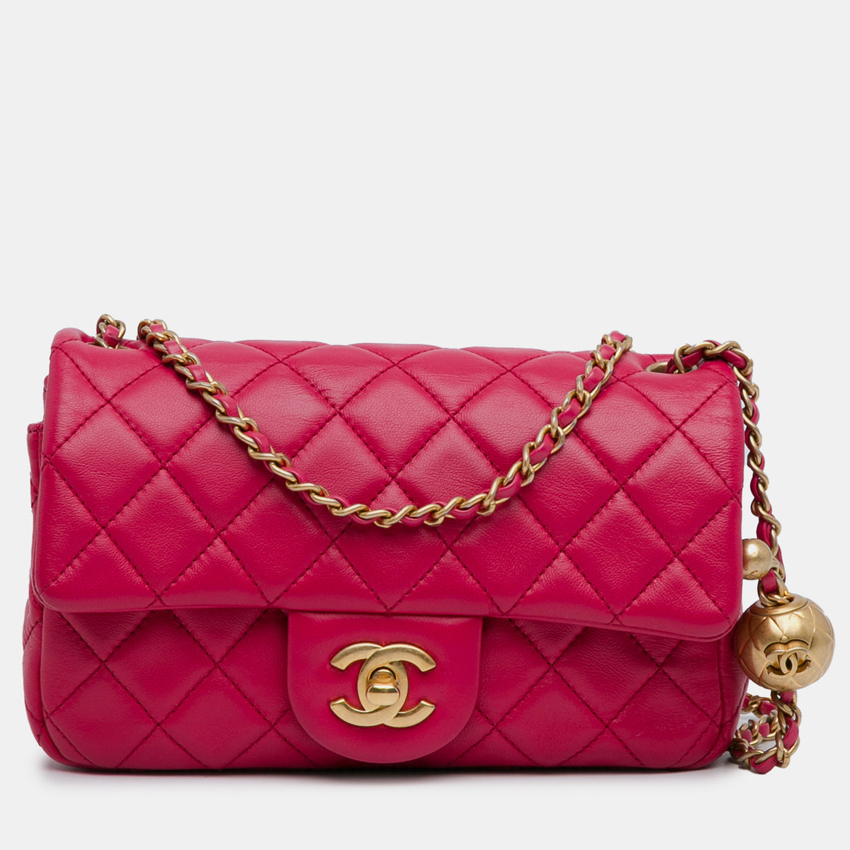 Chanel Mini Rectangular Lambskin Pearl Crush Flap