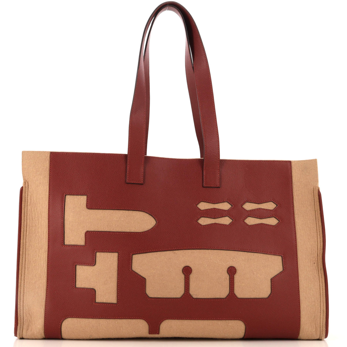 Hermès Petit H Skeleton Tote Leather with Felt GM