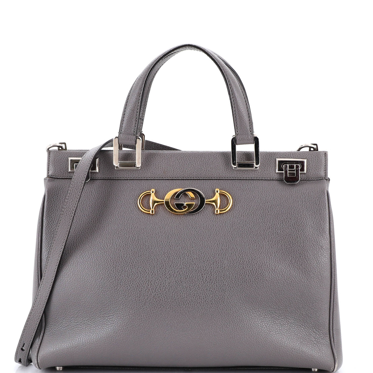 Gucci GUCCI Zumi Top Handle Bag Leather Medium