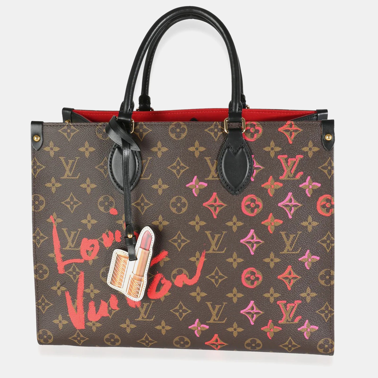 Louis Vuitton Onthego MM-Tasche aus Canvas mit Monogramm „Fall In Love“