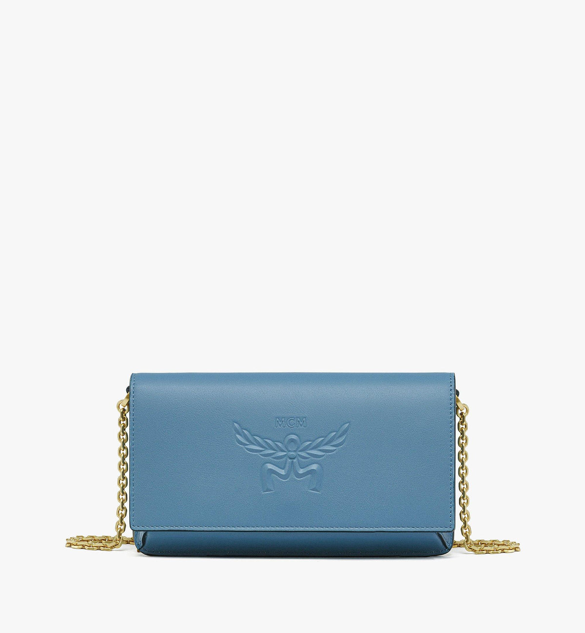 MCM Himmel Chain Wallet In Laurel Calf Leather