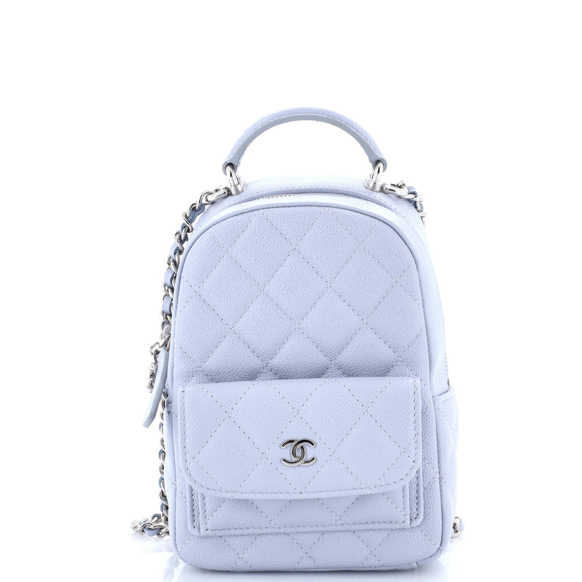 Chanel CHANEL Classic CC Chain Pocket Backpack Quilted Caviar Mini