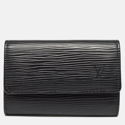 Black Epi Leather Multicles 6 Key Holder