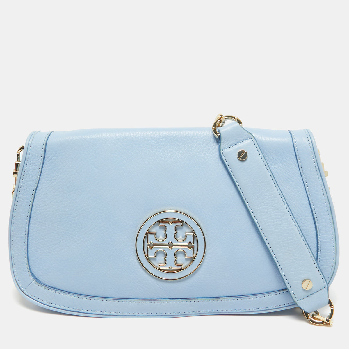 Tory Burch Blue Leather Amanda Crossbody Bag