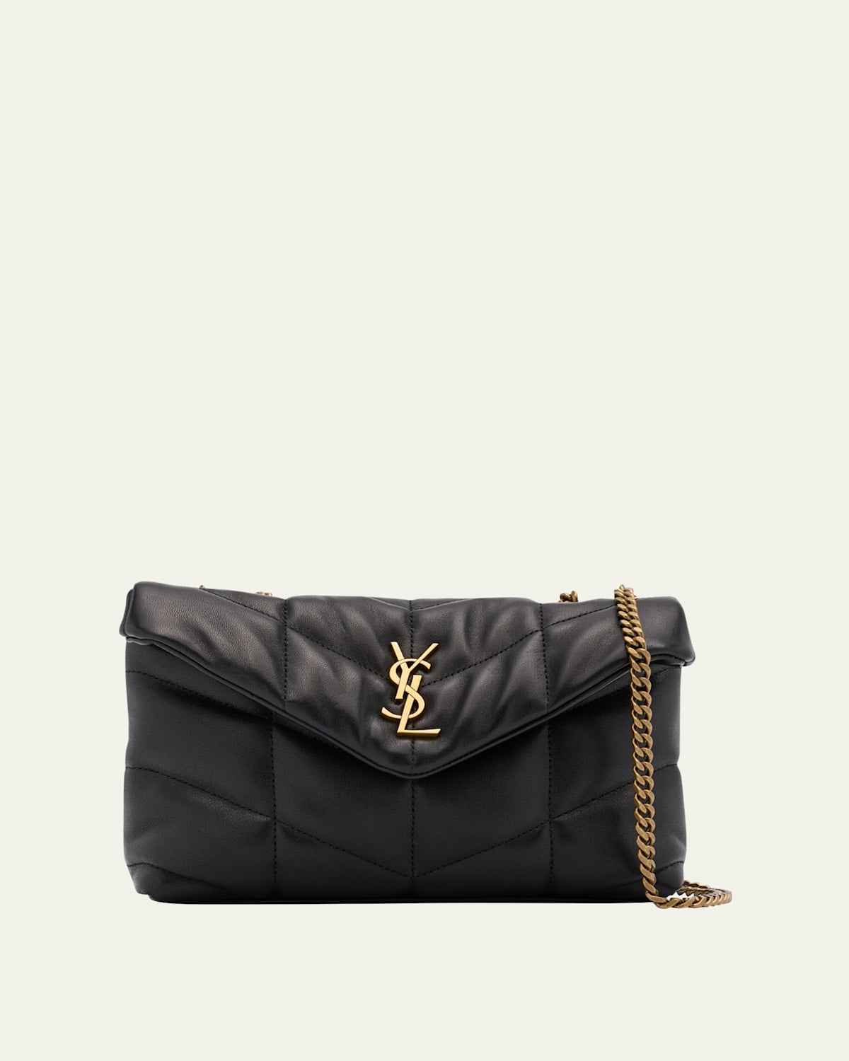 Saint Laurent Lou Puffer Toy YSL Shoulder Bag in Quilted Leather