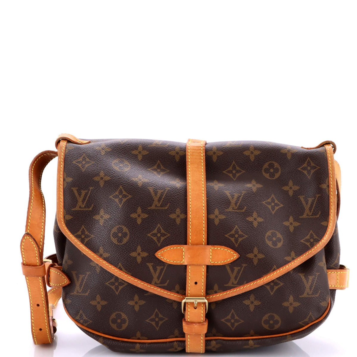 Louis Vuitton Saumur Handbag Monogram Canvas 30