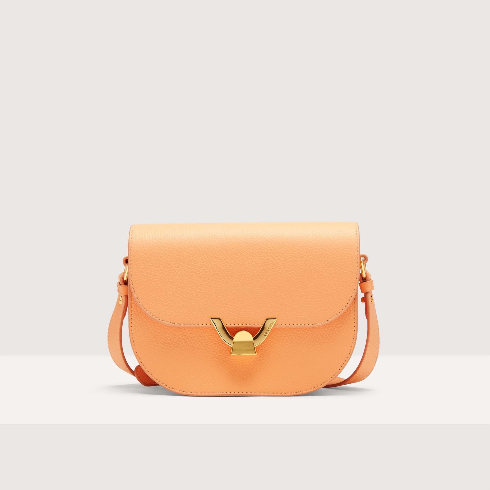 Coccinelle Grained Leather Crossbody Bag Dew Small