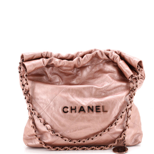 CHANEL 22 Chain Hobo Quilted Calfskin Small