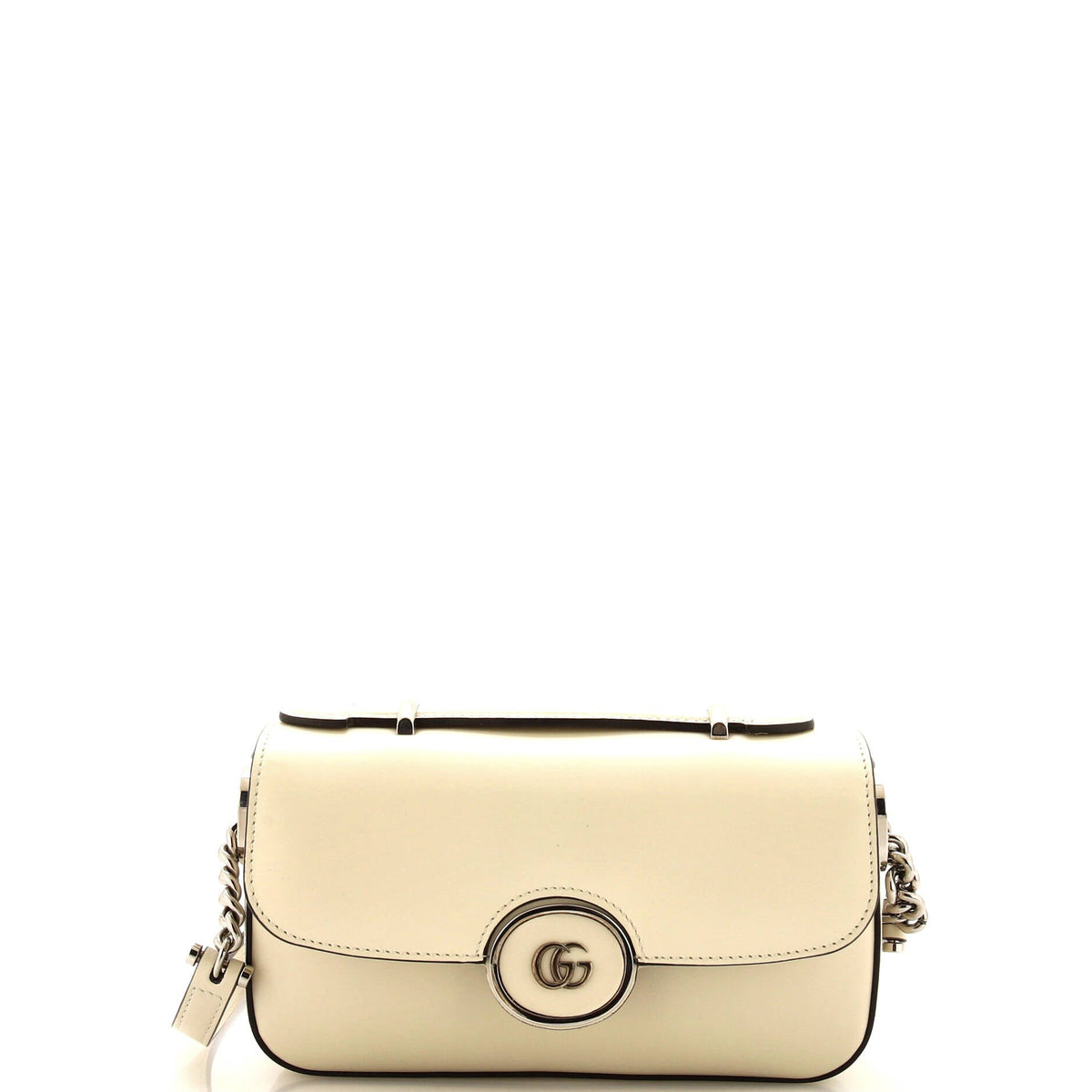 Gucci GUCCI Petite Double GG Logo Shoulder Bag Leather Mini