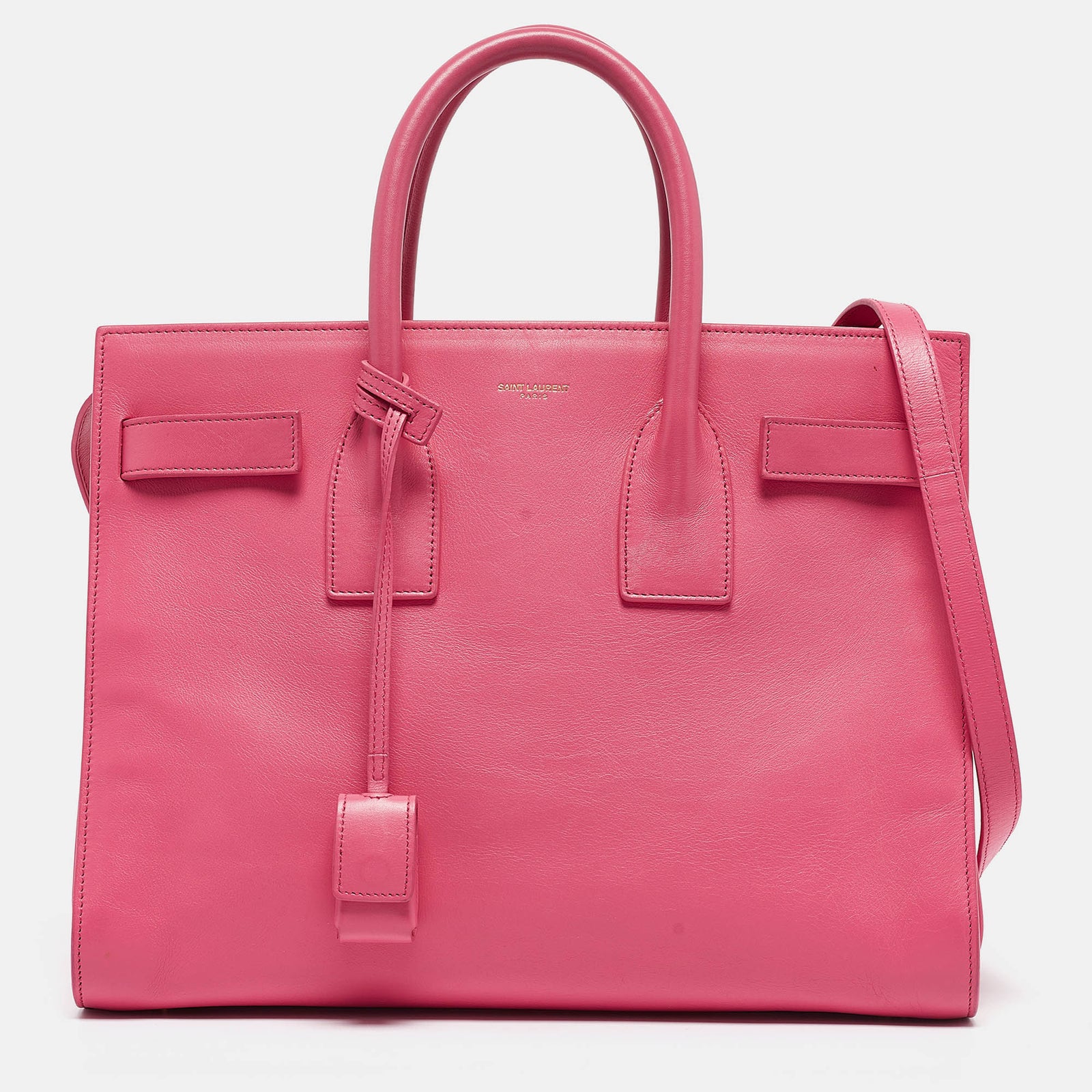 Saint Laurent Paris Saint Laurent Pink Leather Small Classic Sac De Jour Tote