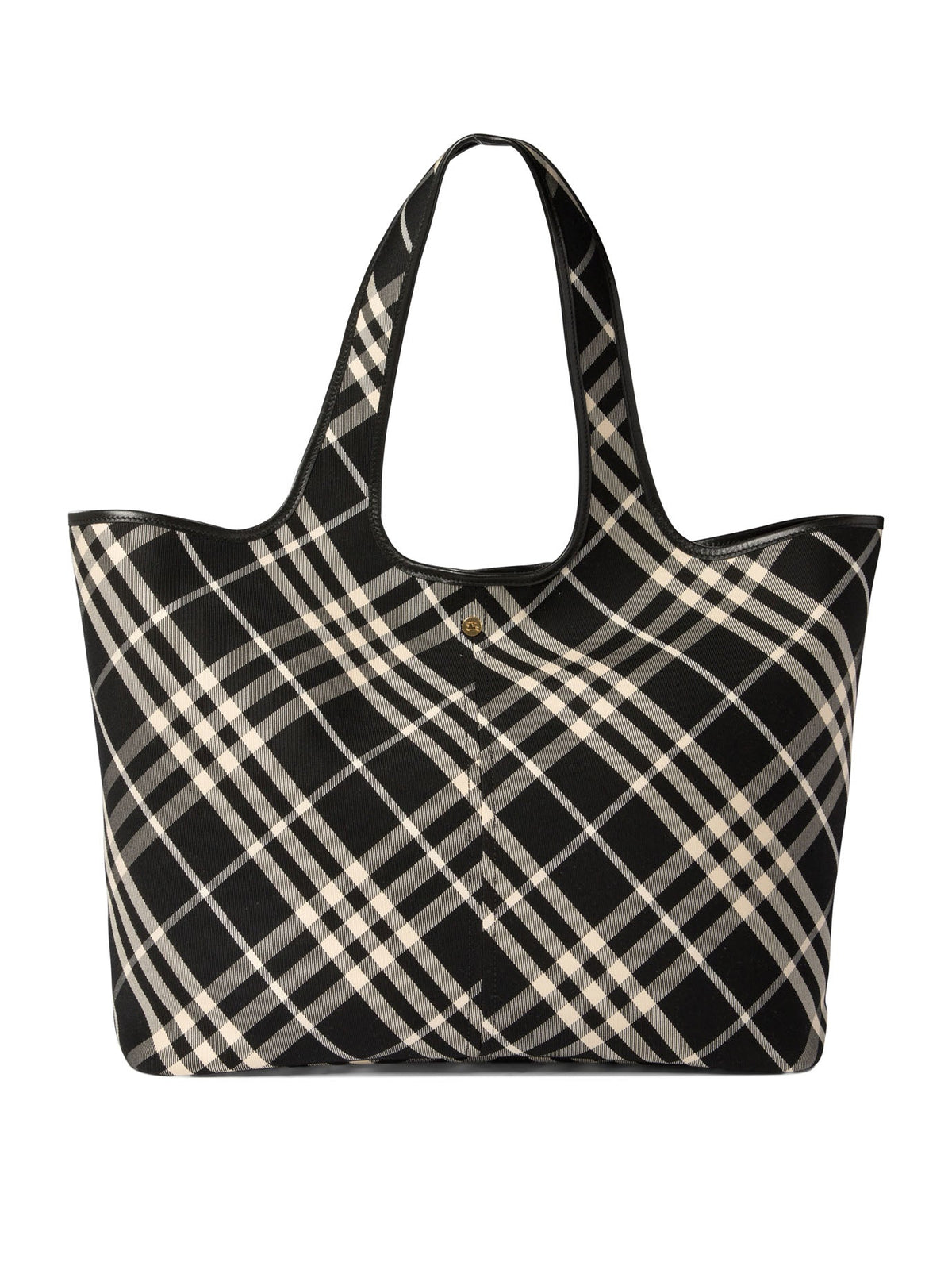 Burberry Women's "check Medium" Tote Bag in Black | 8093978