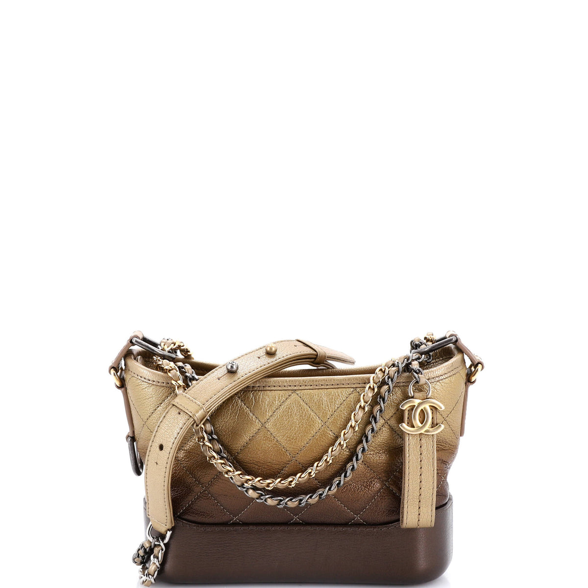 Chanel CHANEL Gabrielle Hobo Quilted Ombre Goatskin Small