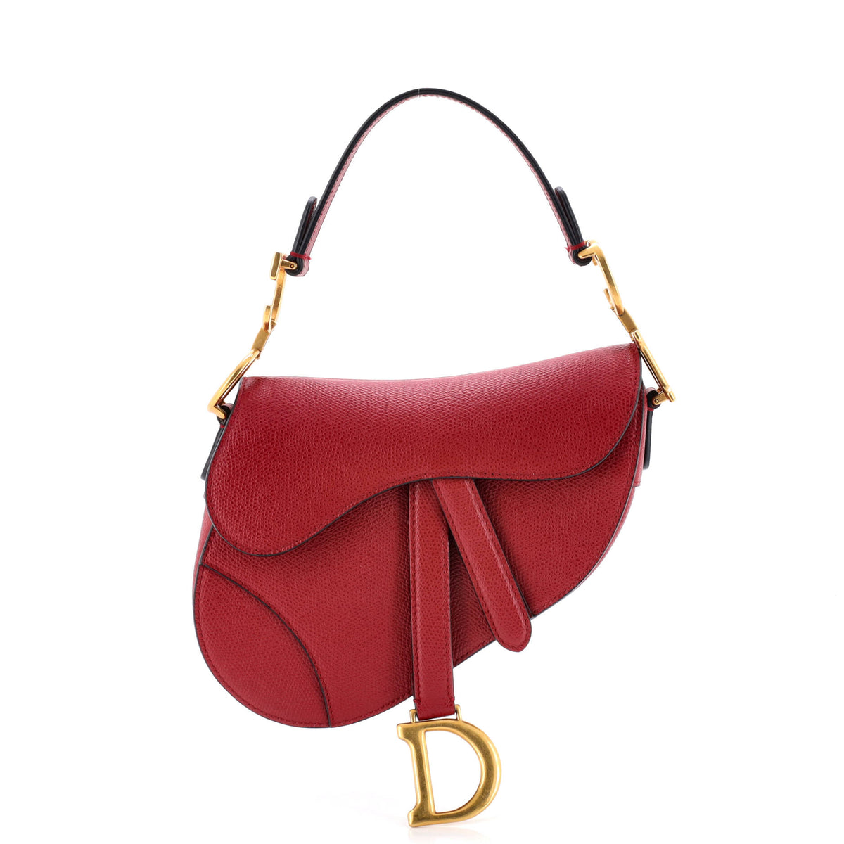 Christian Dior Saddle Handbag Leather Mini
