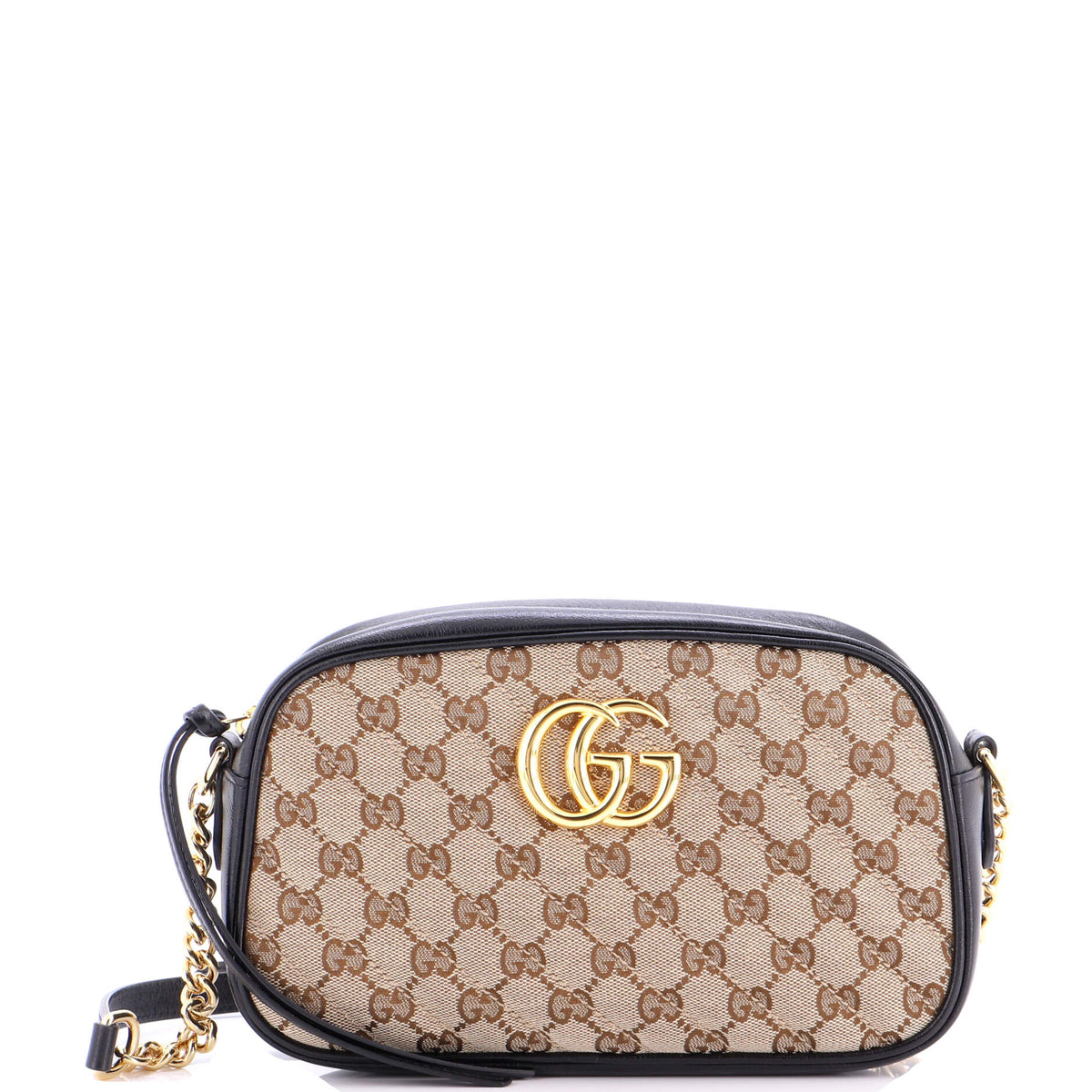 Gucci GUCCI GG Marmont Shoulder Bag Diagonal Quilted GG Canvas with Leather Small