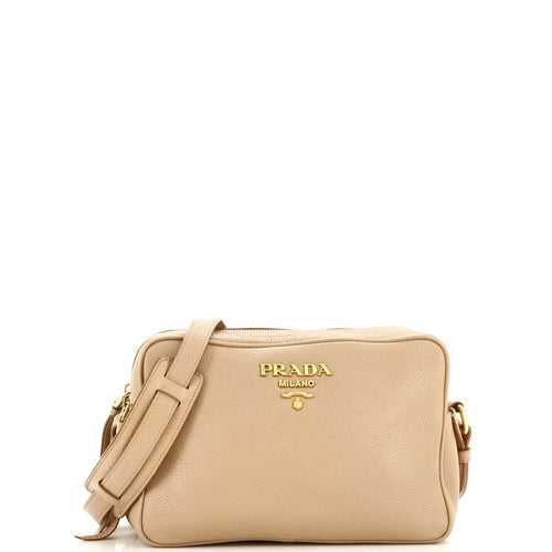 PRADA Double Zip Camera Bag Vitello Daino