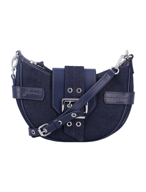 Women's Bucky Denim Small Bag in Dark Navy | 24AA6137 Color 642