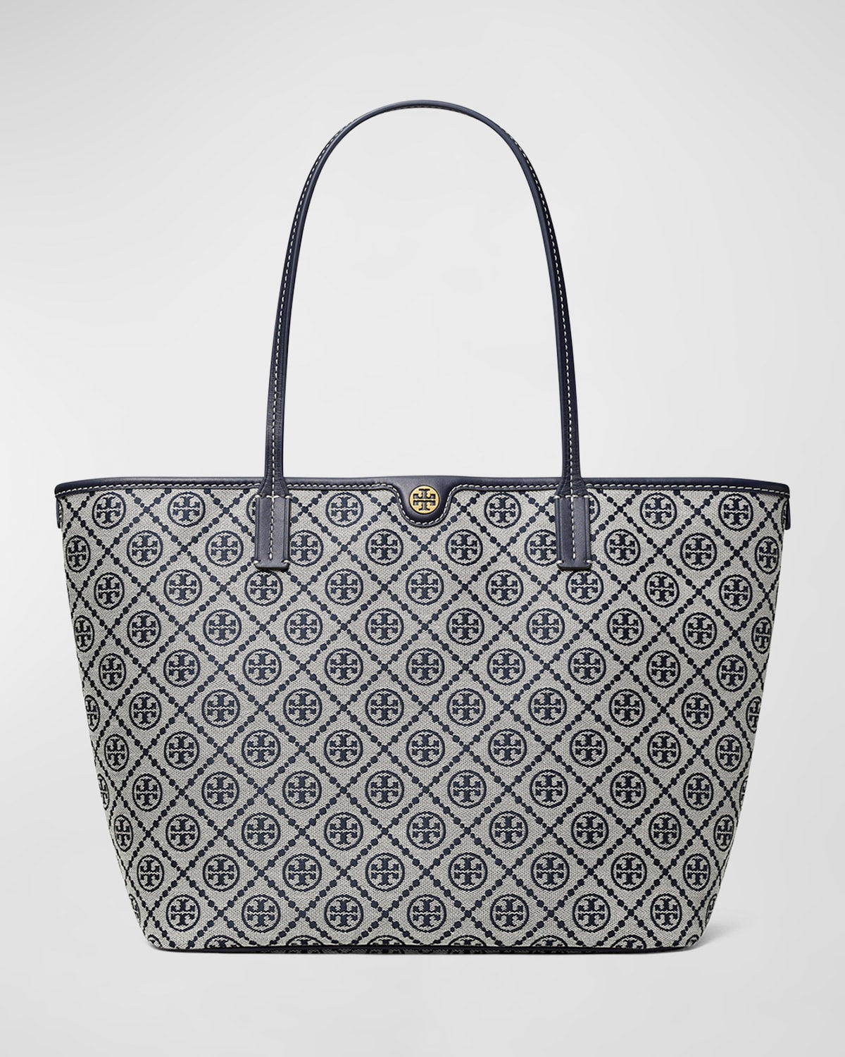 Tory Burch T Monogram Zip Canvas Tote Bag