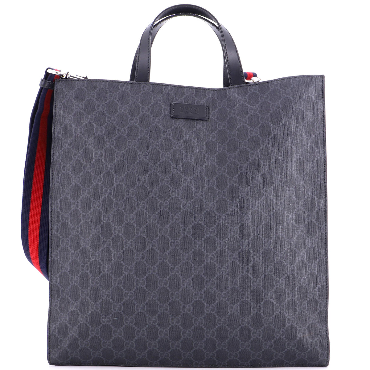Gucci GUCCI Convertible Soft Open Tote GG Coated Canvas Tall