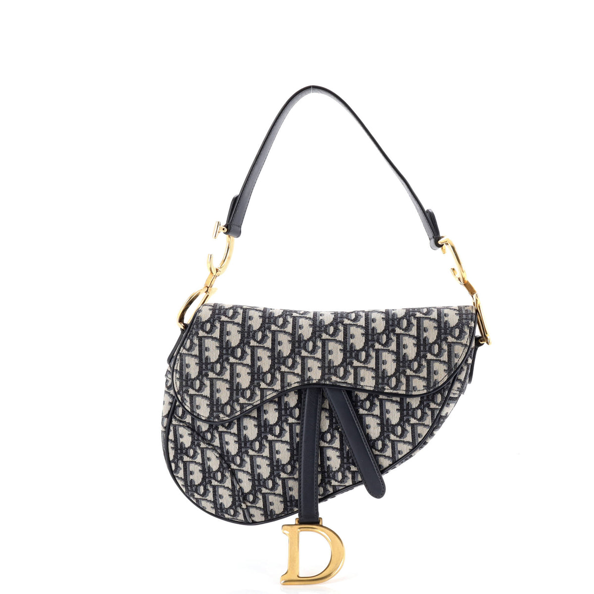 Christian Dior Saddle Handbag Oblique Canvas Medium