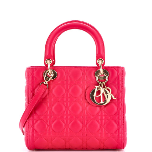 Lady Dior Bag Cannage Quilt Lambskin Medium