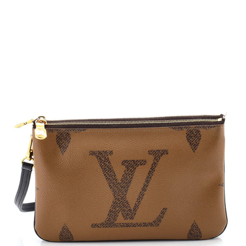 Double Zip Pochette Reverse Monogram Giant
