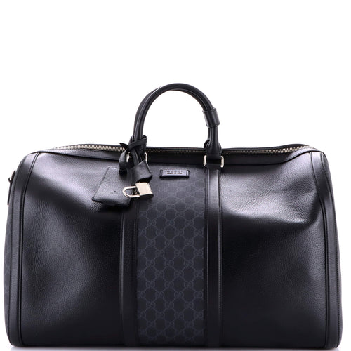 GUCCI Convertible Duffle Backpack GG Coated Canvas and Leather Medium