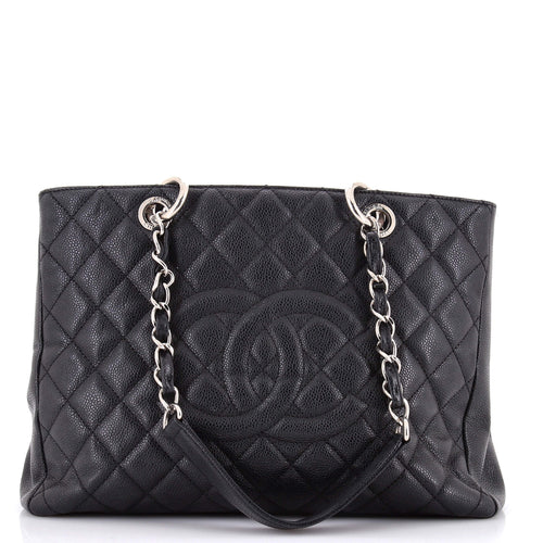 CHANEL Grand Shopping Tote Quilted Caviar