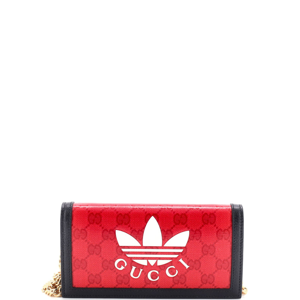 GUCCI x adidas Wallet on Chain GG Coated Canvas