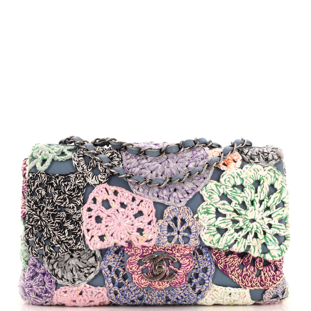 Chanel CHANEL Paris-Seoul Flap Bag Crochet and Lambskin Medium