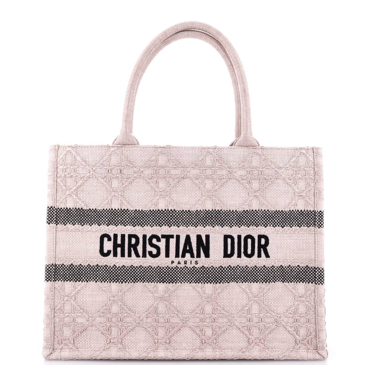 Christian Dior Book Tote Cannage Embroidered Canvas Medium
