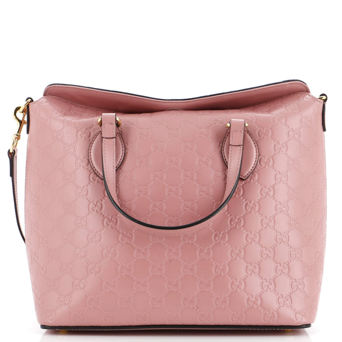 Gucci GUCCI Signature Fold Over Tote Guccissima Leather Medium