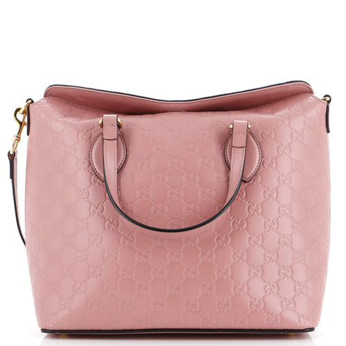 GUCCI Signature Fold Over Tote Guccissima Leather Medium