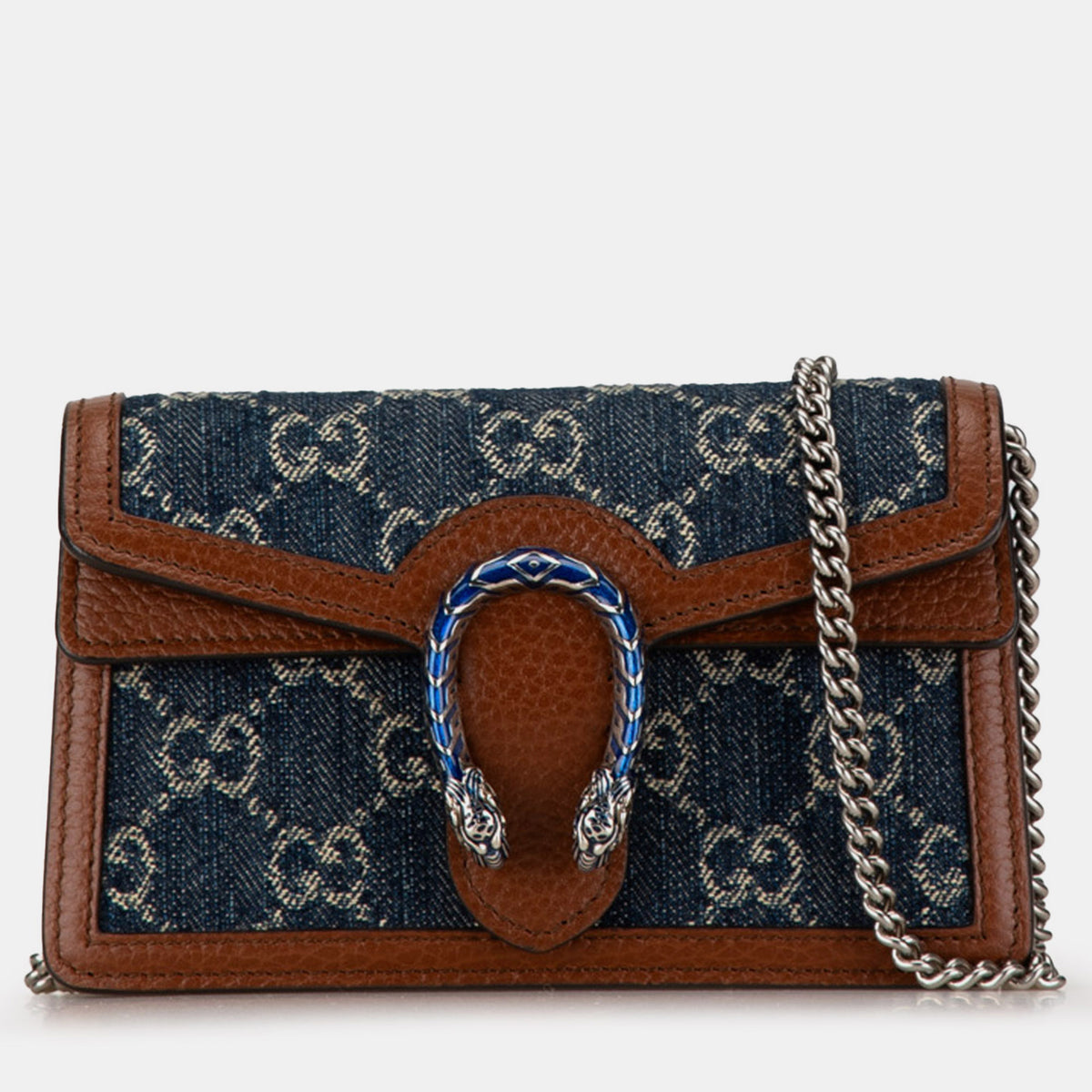 Gucci Super Mini GG Denim Dionysus Crossbody Bag