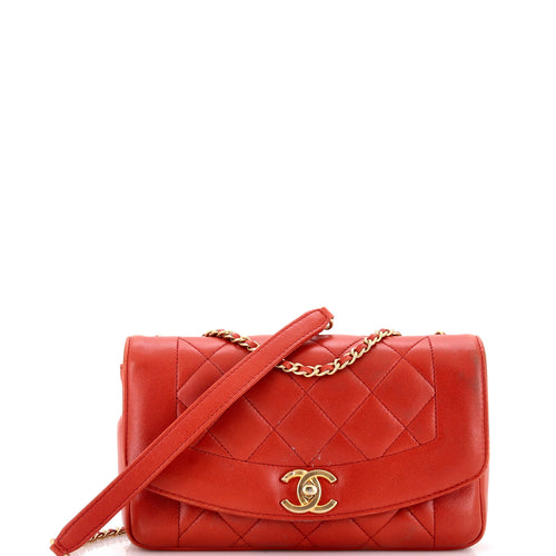 CHANEL Vintage Diana Flap Bag Quilted Lambskin Small