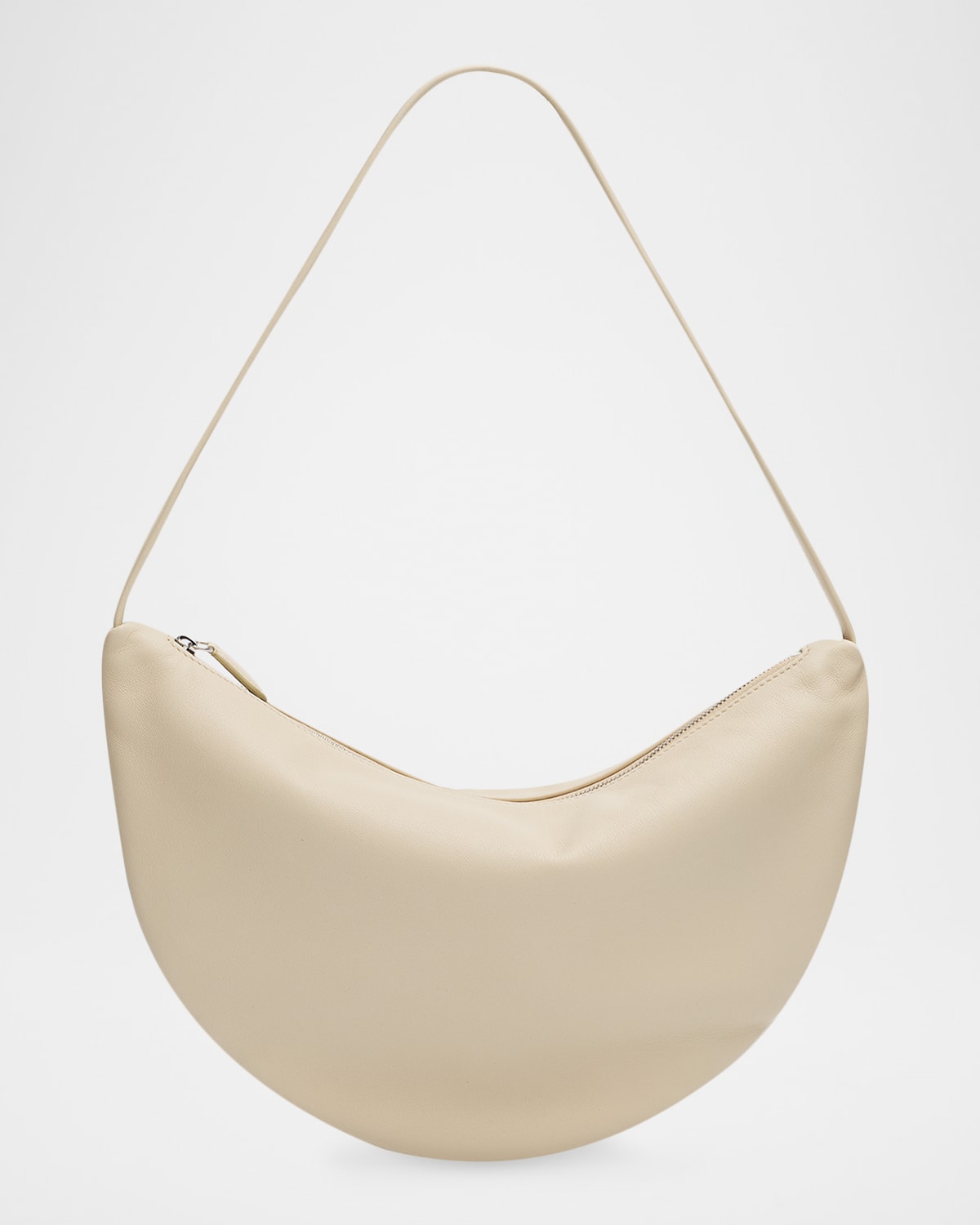 The Row Izzy Small Crescent Shoulder Bag in Leather