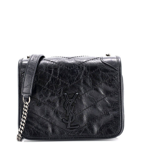 Niki Chain Wallet Matelasse Chevron Leather