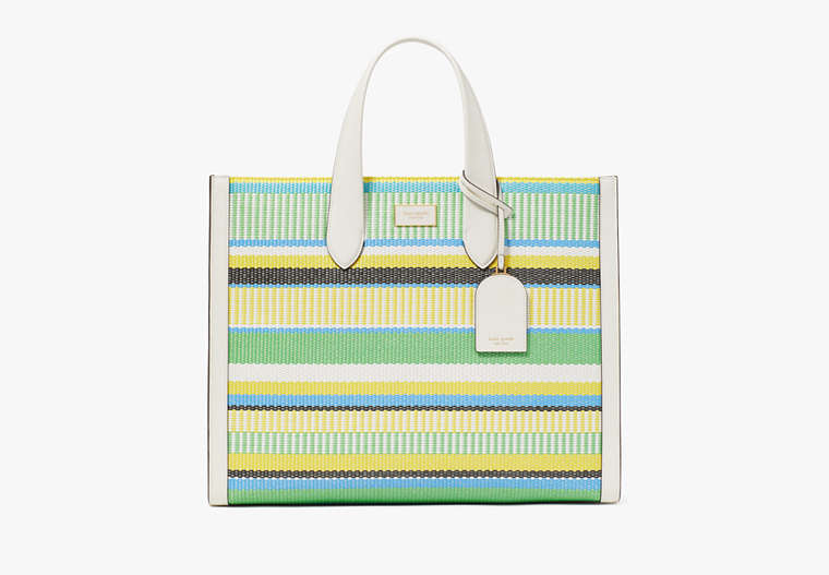 Kate Spade New York Manhattan Striped Woven Straw Large Tote