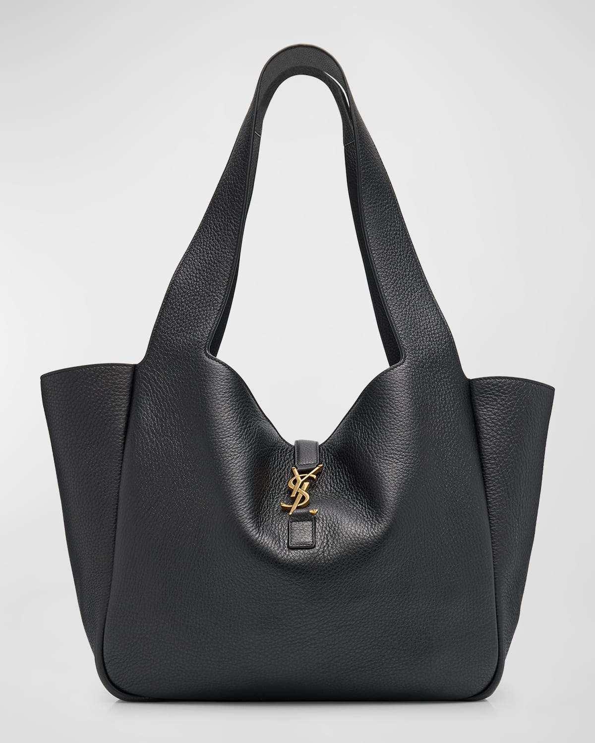 Saint Laurent Bea YSL Tote Bag in Deer Leather