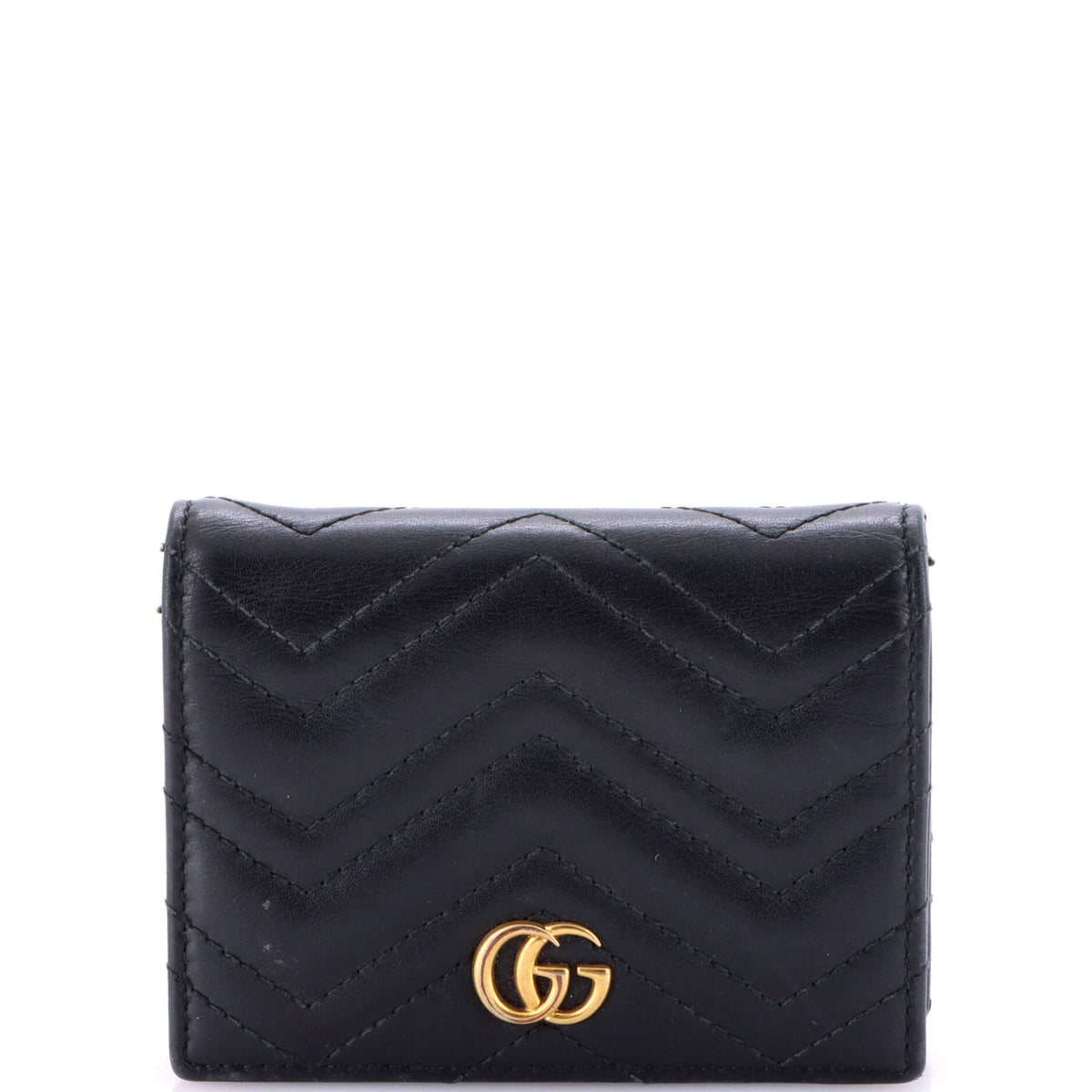 Gucci GUCCI GG Marmont Flap Card Case Matelasse Leather